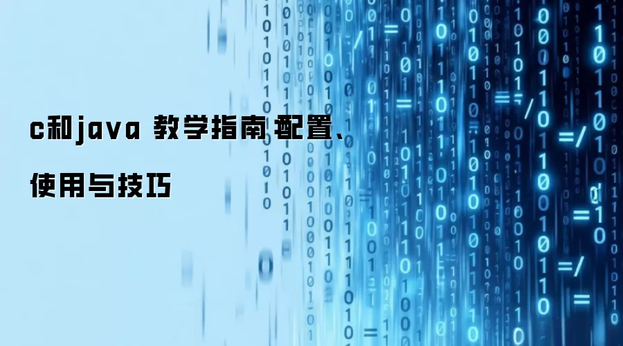 c和ja va 教学指南:配置、使用与技巧