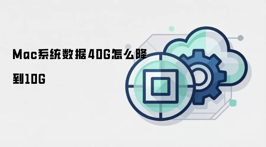 Mac系统数据40G怎么降到10G