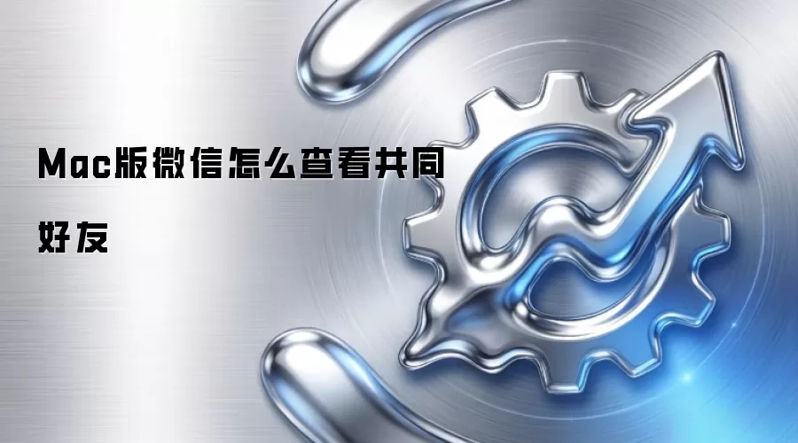 Mac版微信怎么查看共同好友
