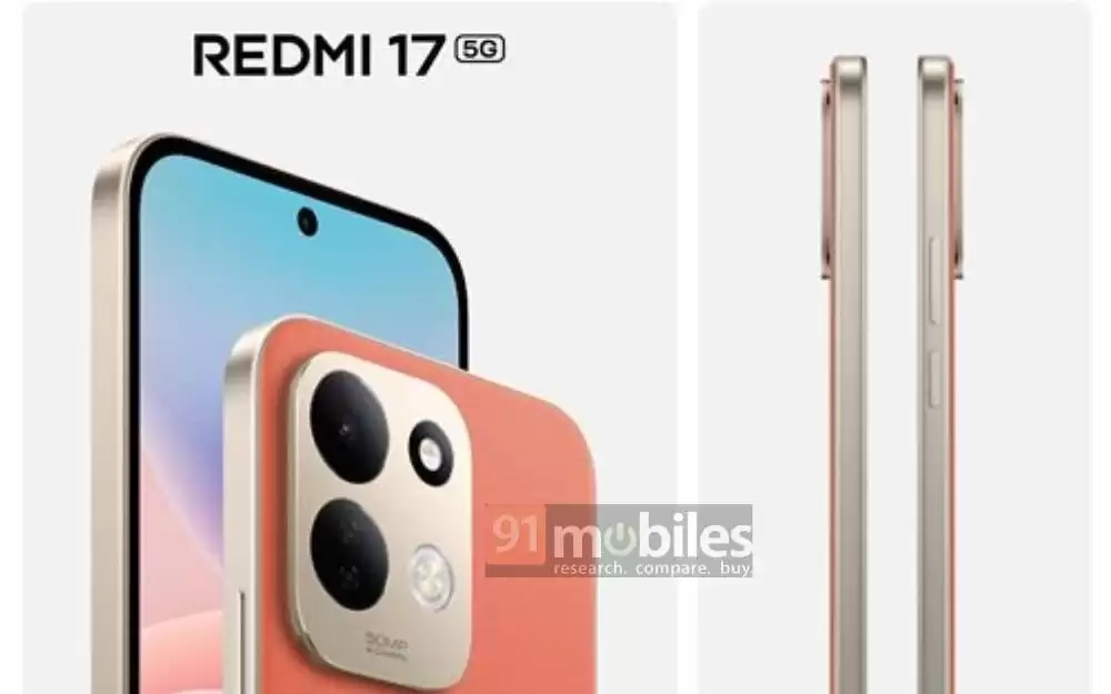 小米REDMI 17 5G手机渲染图曝光：橙/黑/蓝三色，7500mAh电池